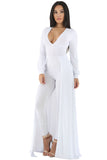 White Maxi Skirt Overlay Elegant Party Jumpsuit