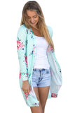 Mint Long Sleeve Floral Cardigan