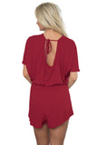 Wine Dolman Romper