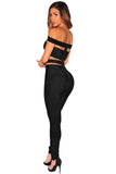 Black Off The Shoulder Bandage Jumpsuit