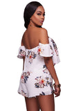 Flutter Sleeve Off Shoulder Floral Romper
