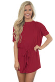 Wine Dolman Romper