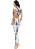 Monaco Black White Tie Dye Multi-way Jumpsuit