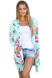 Mint Long Sleeve Floral Cardigan
