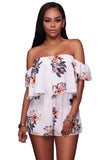 Flutter Sleeve Off Shoulder Floral Romper