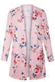 Pink Long Sleeve Floral Cardigan